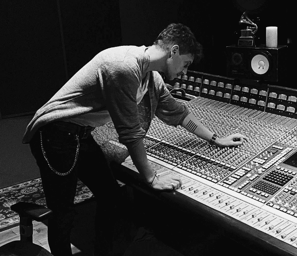 Martín at the mixing console