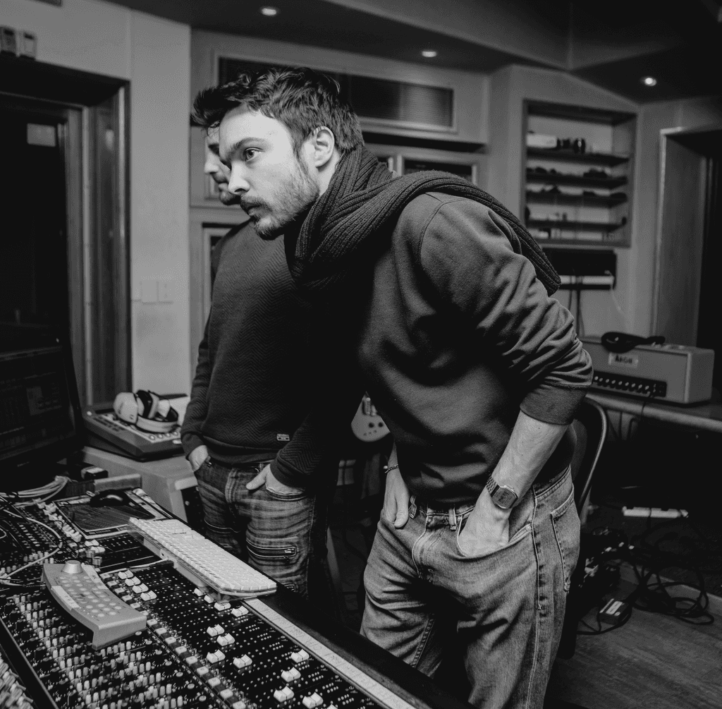 Lucas at the mixing console